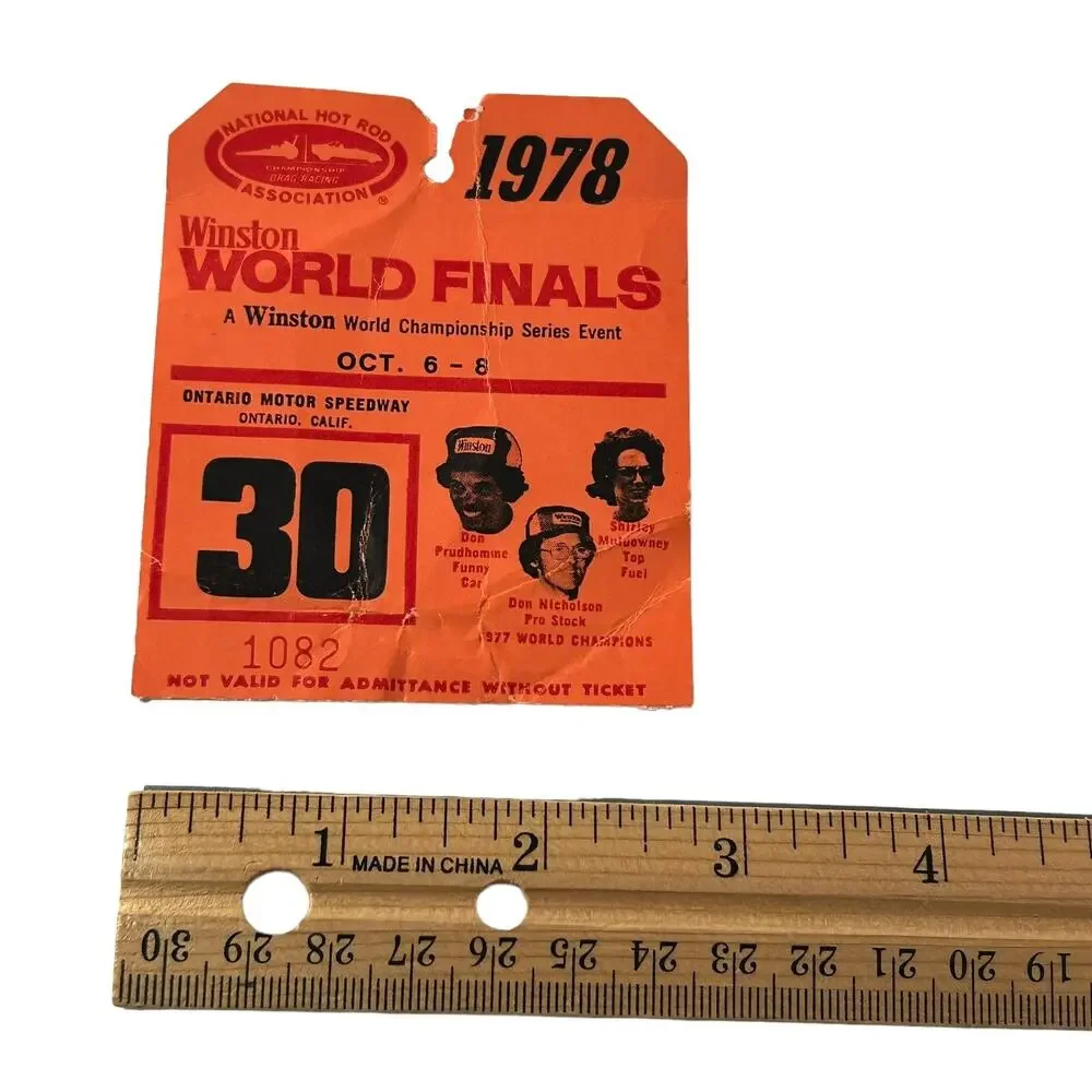 Vtg 1978 NHRA WINSTON WORLD FINALS OMS ONTARIO SPEEDWAY 3.5